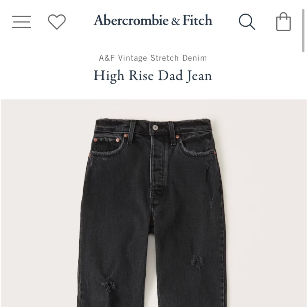 Abercrombie & Fitch The Dad High Rise Jean 8L